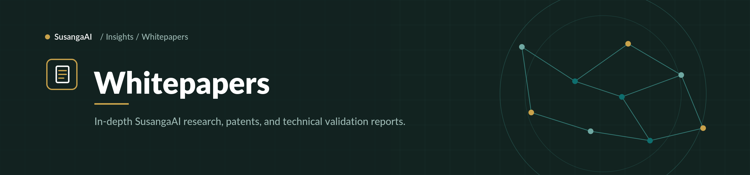 Whitepapers, SusangaAI research, patents and technical validation reports